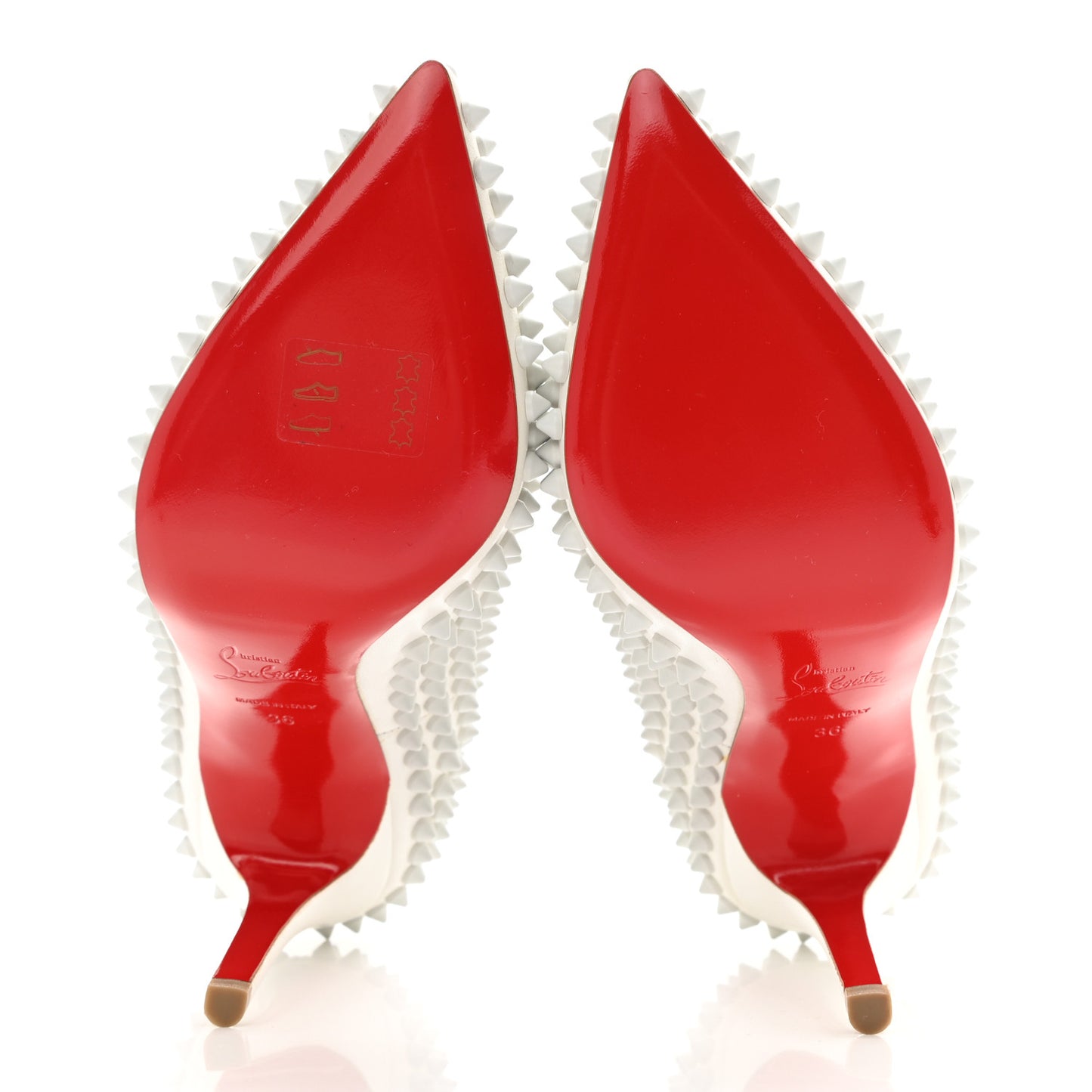 Nappa Pigalle Spikes 100 Pumps 36 White