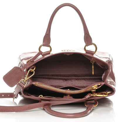 Prada Vitello Shine Top Handle Bag Antico 5 of 9