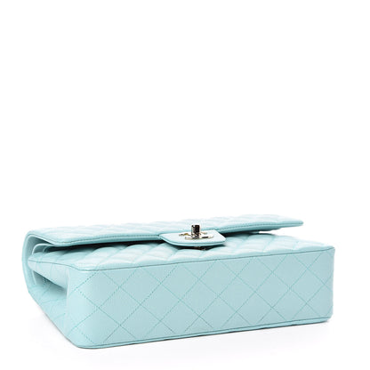 Chanel Caviar Quilted Medium Double Flap Light Blue 4 of 11