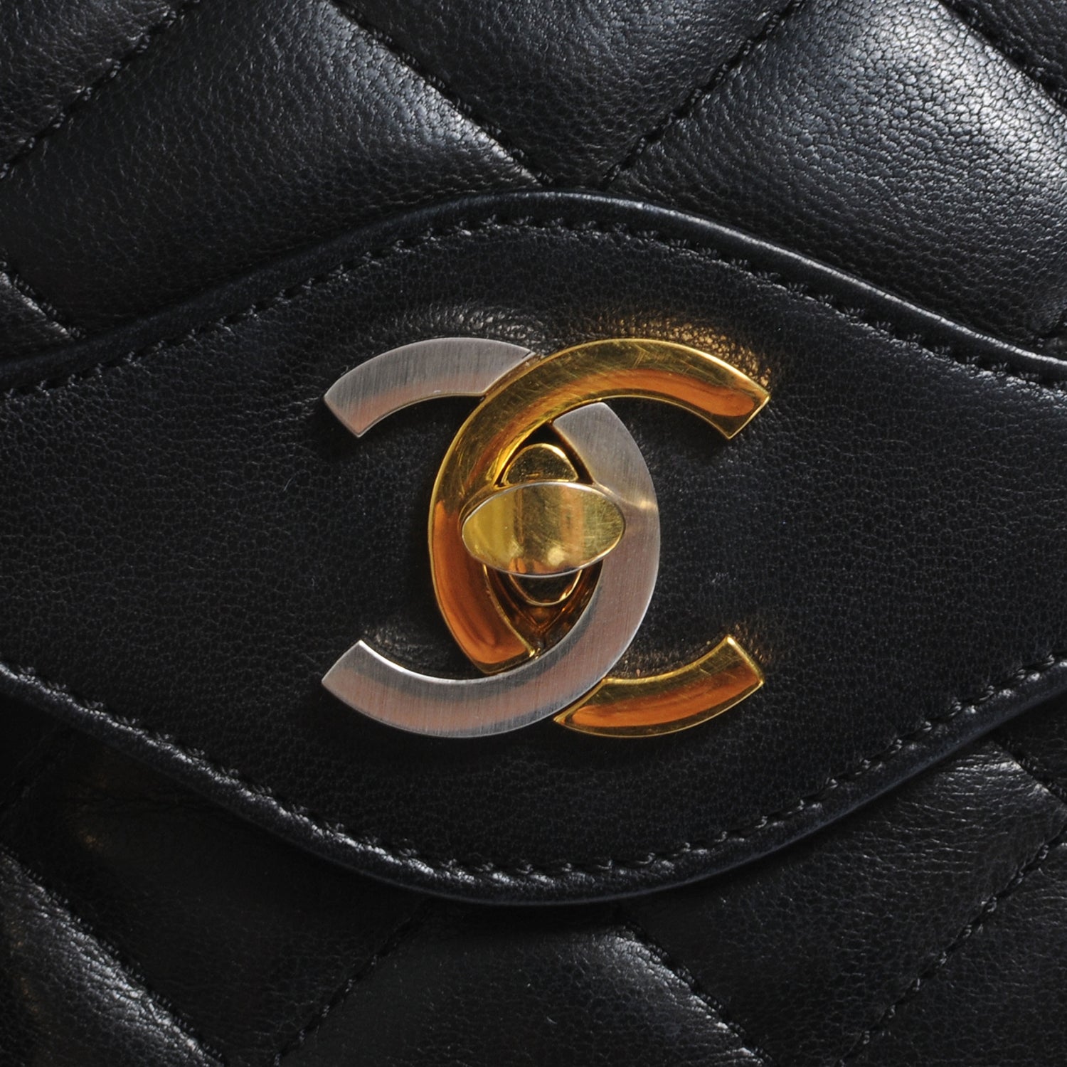 Chanel Lambskin Square Double Flap Bag Black 5 of 8