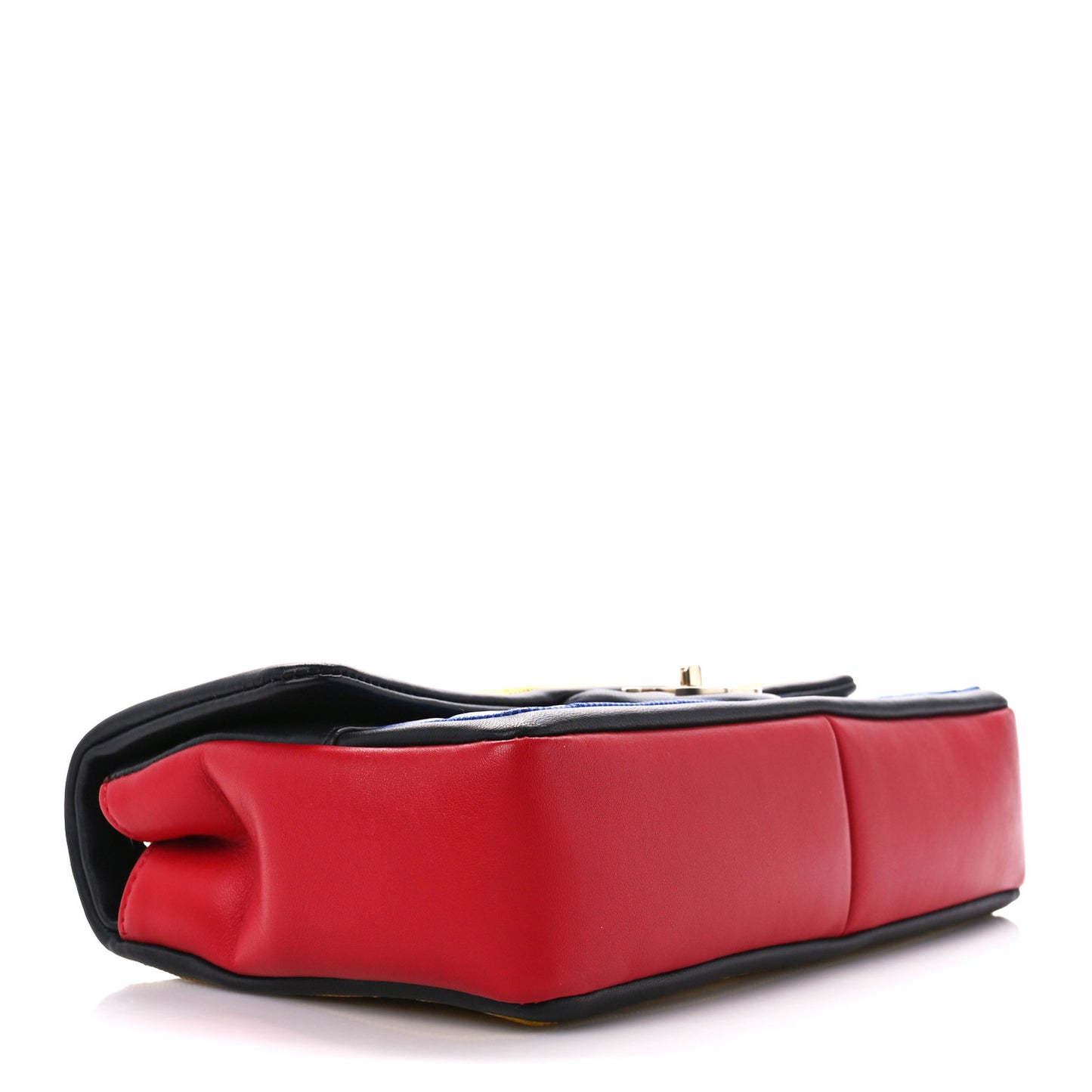 Lambskin Tri-Color Medium Graphic Flap Multicolor