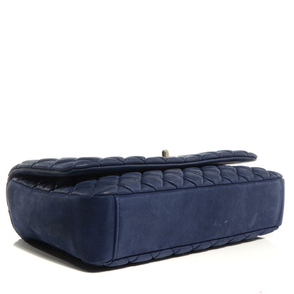 Chanel Iridescent Calfskin New Bubble Large Flap Navy 4 of 9