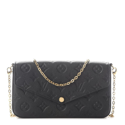 Louis Vuitton Empreinte Pochette Felicie Chain Wallet Black 1 of 11