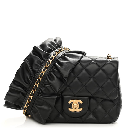 Chanel Lambskin Quilted Mini Romance Square Flap Black 1 of 11