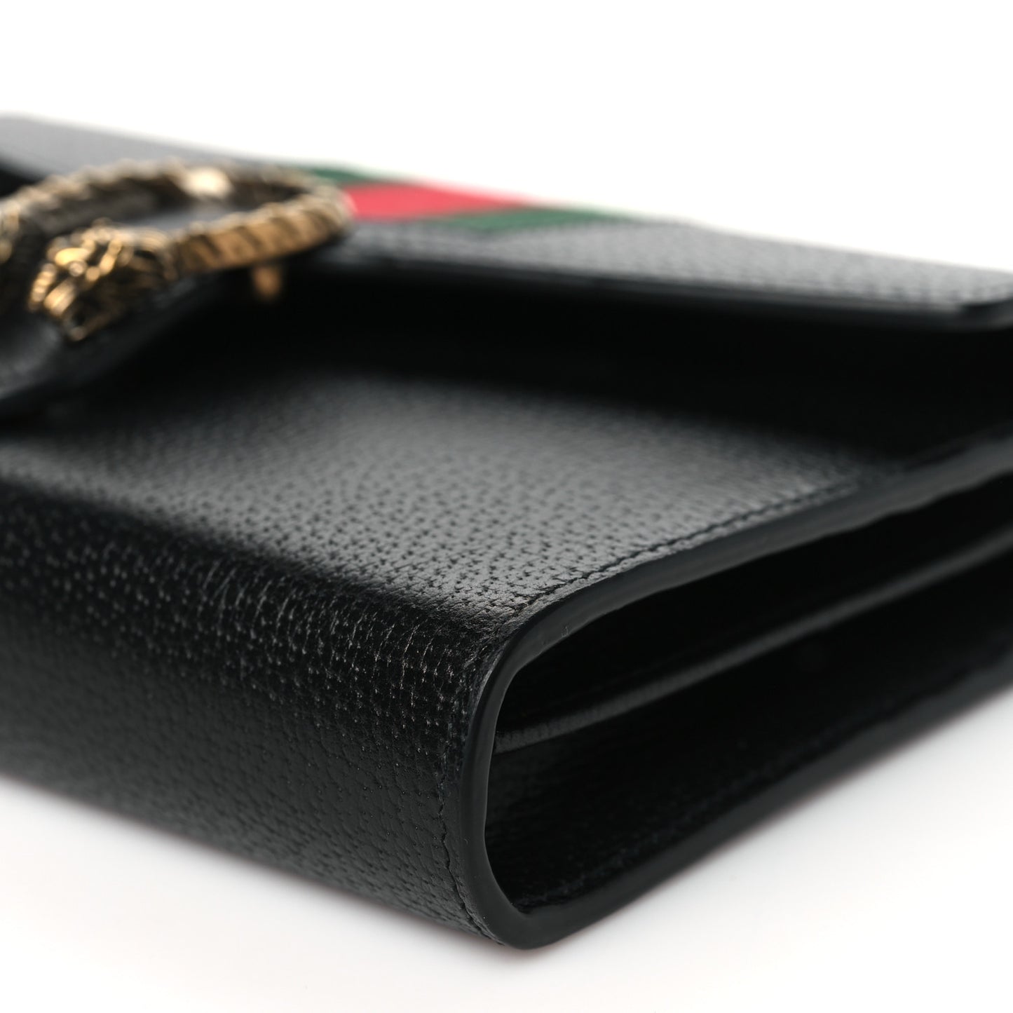 Calfskin Web Mini Dionysus Chain Wallet Black
