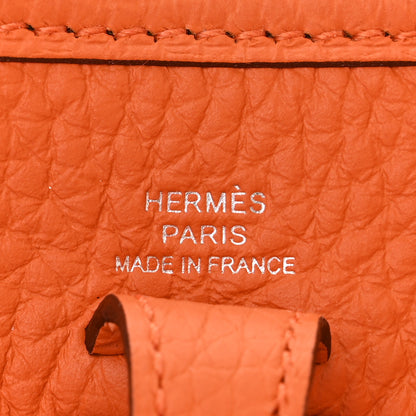 Hermes Taurillon Clemence Evelyne TPM Orange 6 of 11