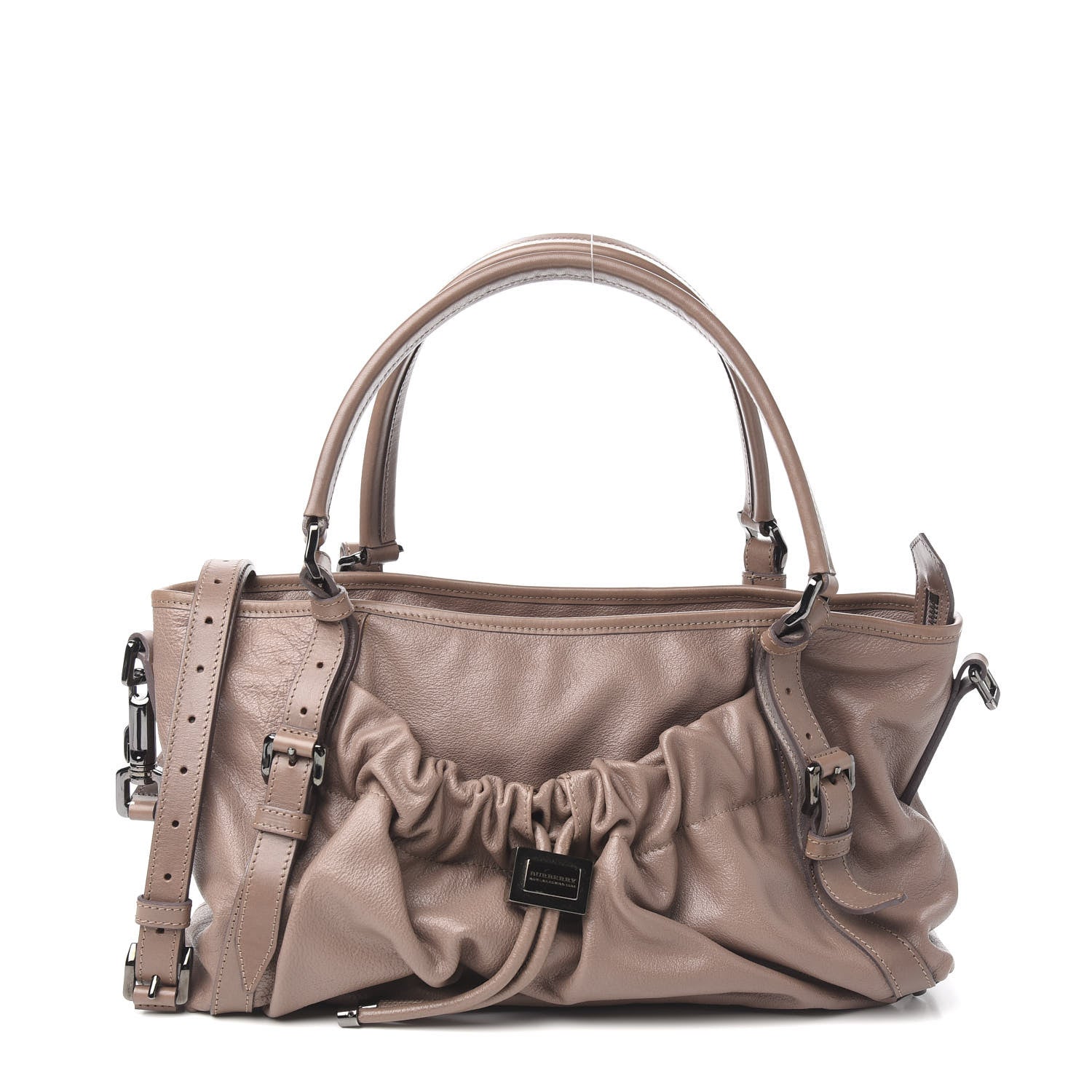 Burberry Calfskin Farrar Drawstring Tote Beige 1 of 10