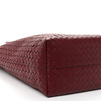 Bottega Veneta Calfskin Intrecciato Large North South Tote Bag Burgundy 9 of 11