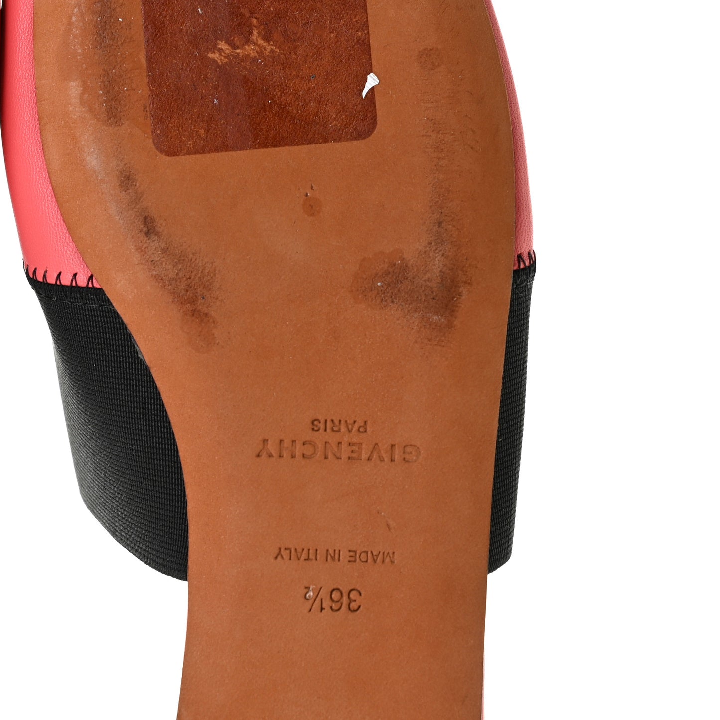 Lambskin Bedford Logo Mule Slides 36.5 Orange