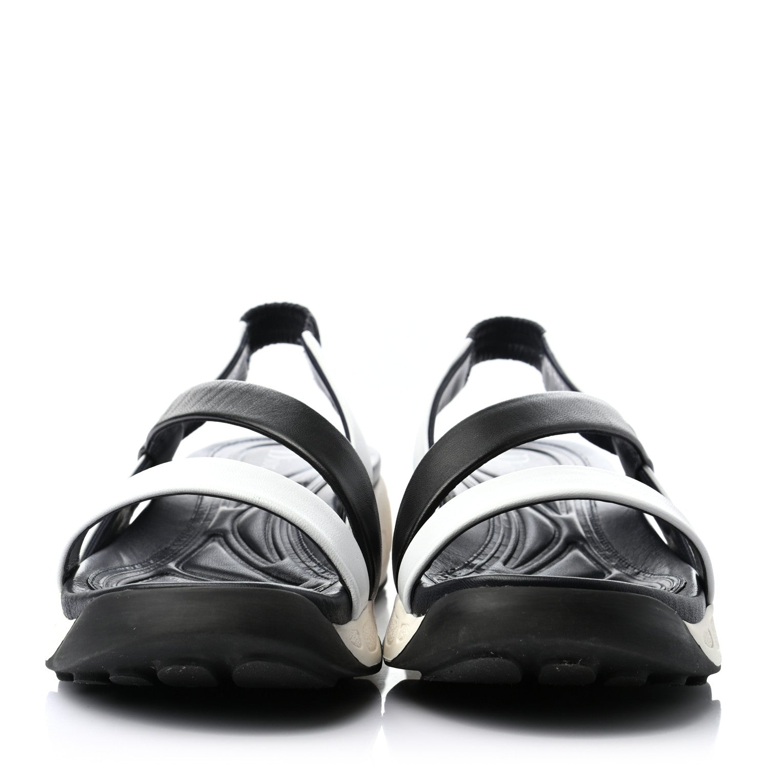 Christian Dior Lambskin Dior Pulse Sandals 39.5 Black Marine 2 of 8