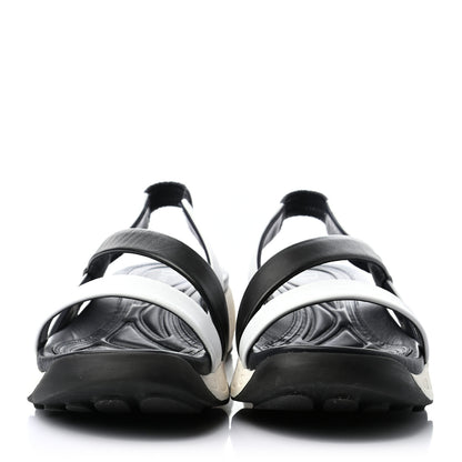 Christian Dior Lambskin Dior Pulse Sandals 39.5 Black Marine 2 of 8