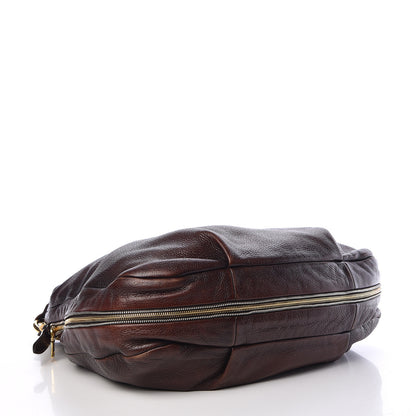 Prada Vitello Daino Zip Hobo Bruciato 4 of 17