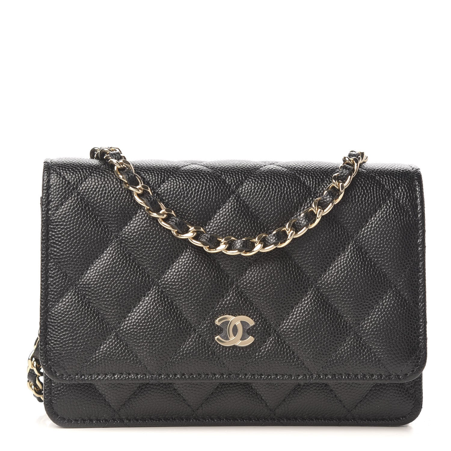 Chanel Caviar Quilted Mini Wallet On Chain WOC Black 1 of 9