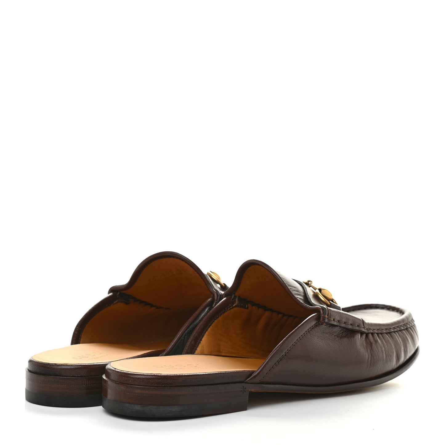 Goatskin Mens Horsebit Slippers 11.5 Light Brown