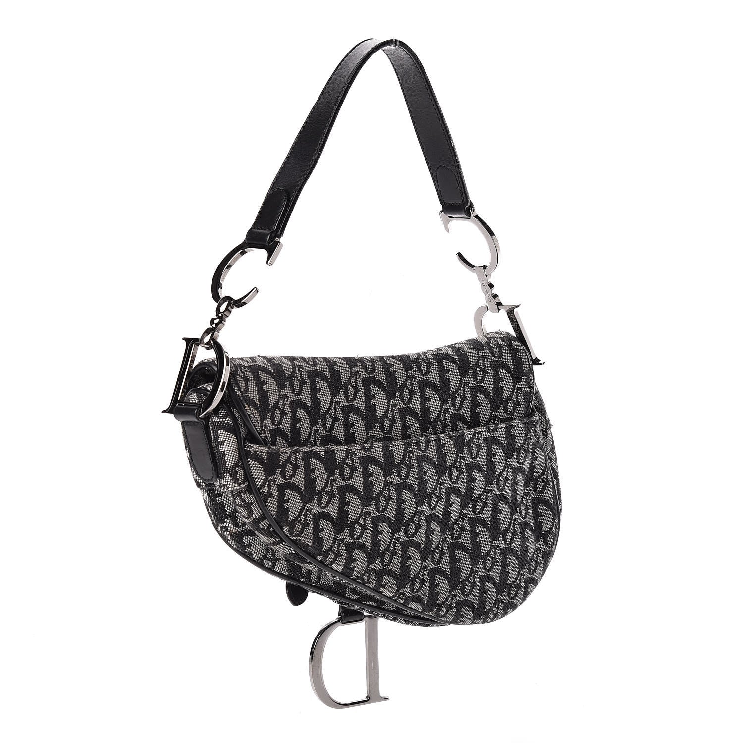 Christian Dior Monogram Saddle Bag Black 3 of 14