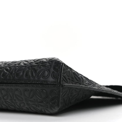 Loewe Calfskin Embossed Medium Repeat T Pouch Black 15 of 17