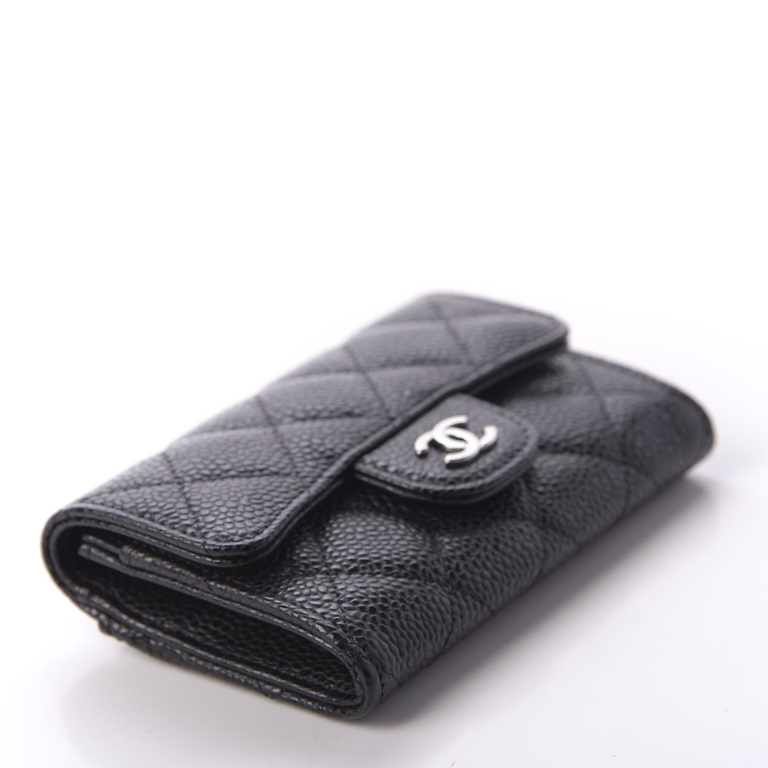Chanel Caviar Quilted Flap Card Holder Black 4 of 9