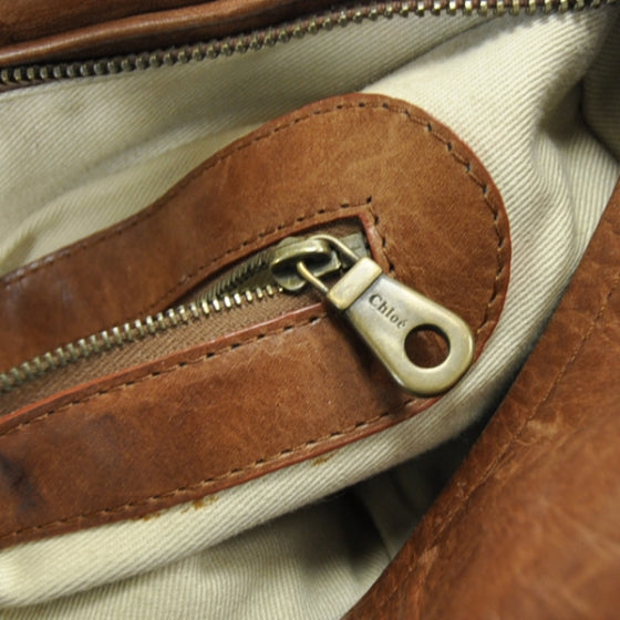 Chloe Calfskin Silverado Shoulder Bag Tan 9 of 11