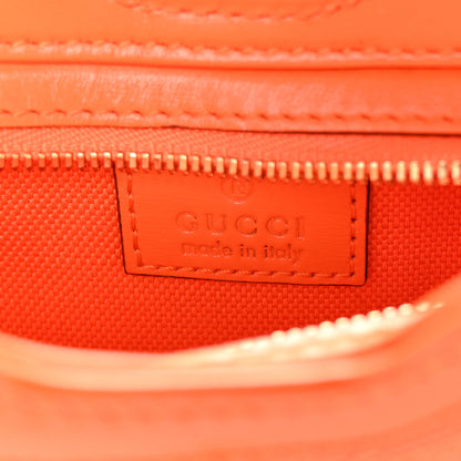 Gucci Calfskin Monogram Mini Moon Side Shoulder Bag Orange 6 of 9