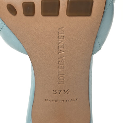 Bottega Veneta Nappa Matelasse Padded Mule Sandals 37.5 Topazio 6 of 7