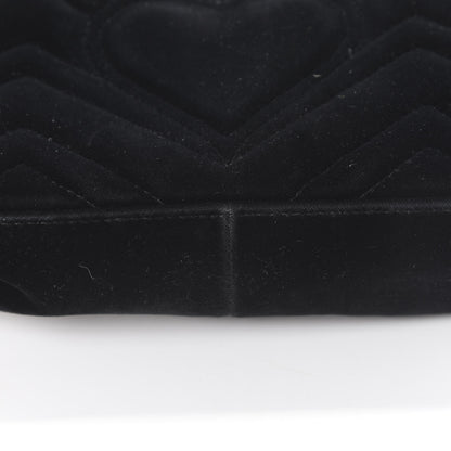 Gucci Velvet Matelasse Mini GG Marmont Shoulder Bag Black 15 of 20