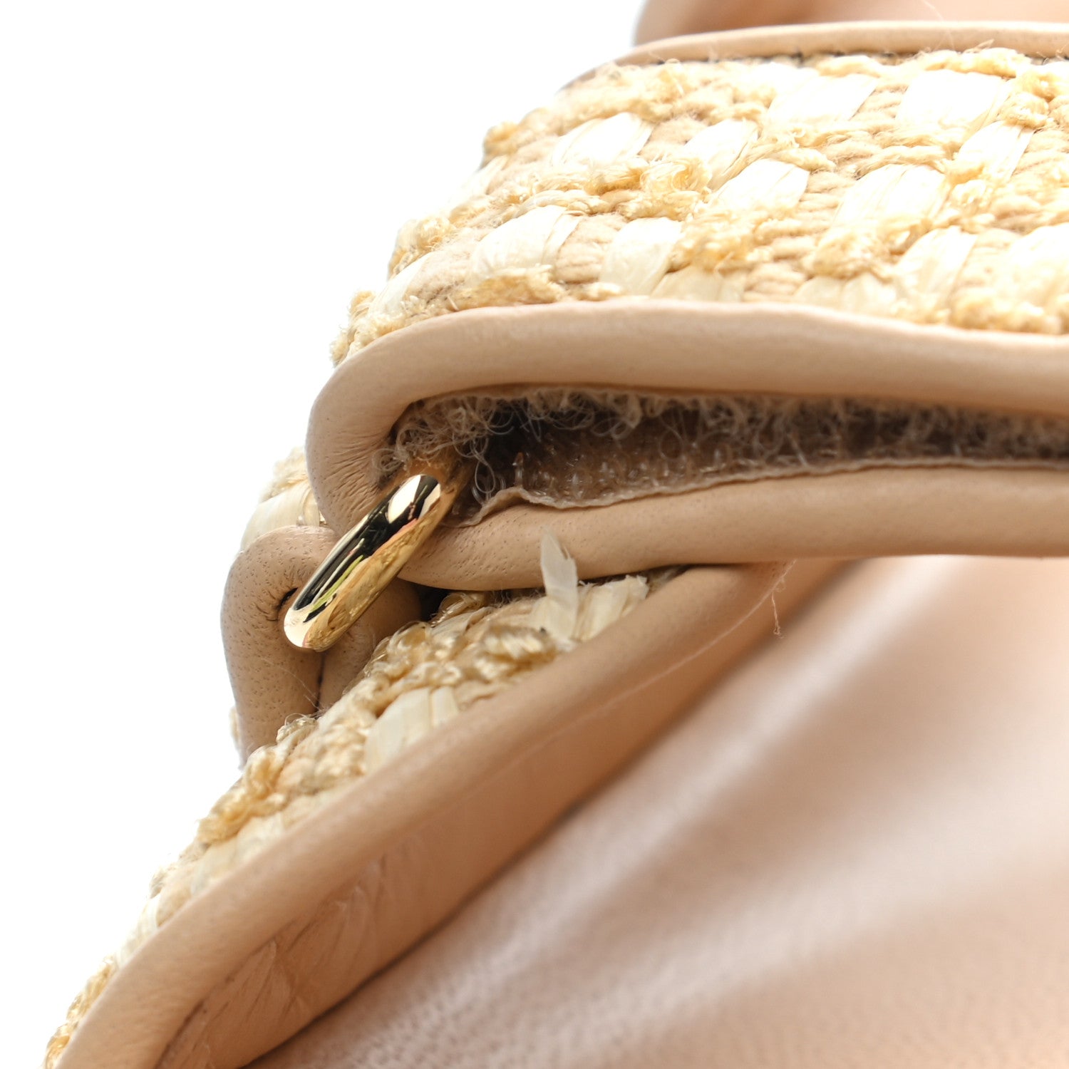 Chanel Braided Fabric Velcro Dad Sandals 38.5 Beige 10 of 19