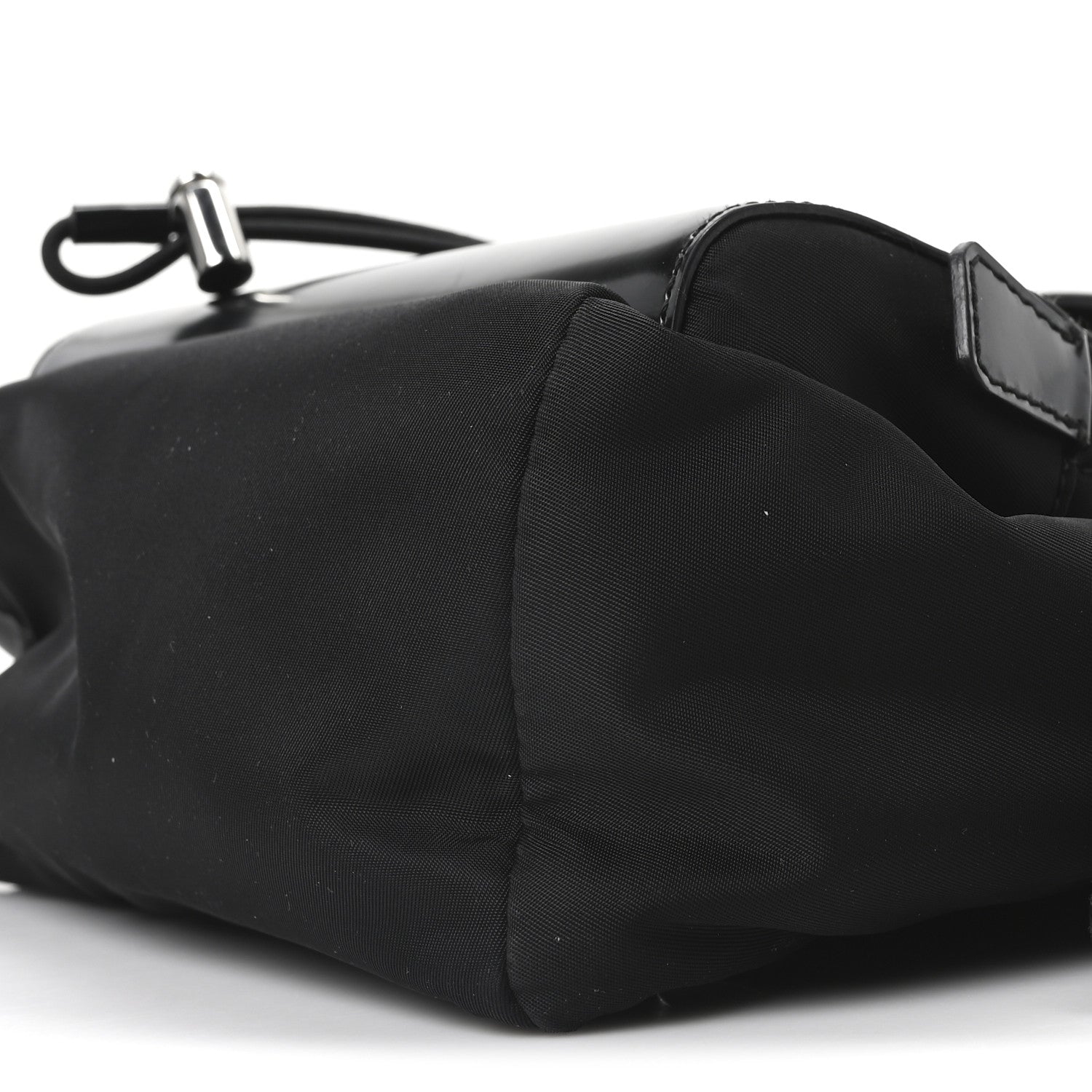 Prada Nylon Brushed Calfskin Mini Sling Backpack  Black 10 of 10