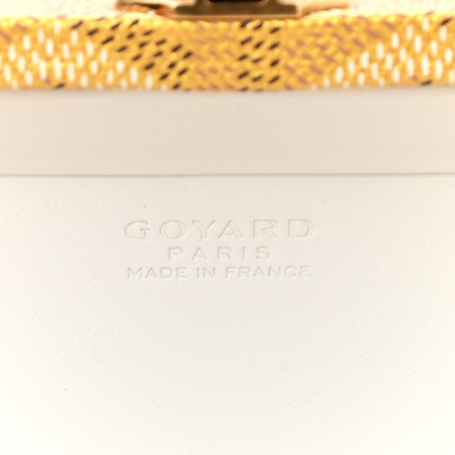 Goyard Goyardine Precious Metals Minaudiere Trunk Bag Gold 6 of 11