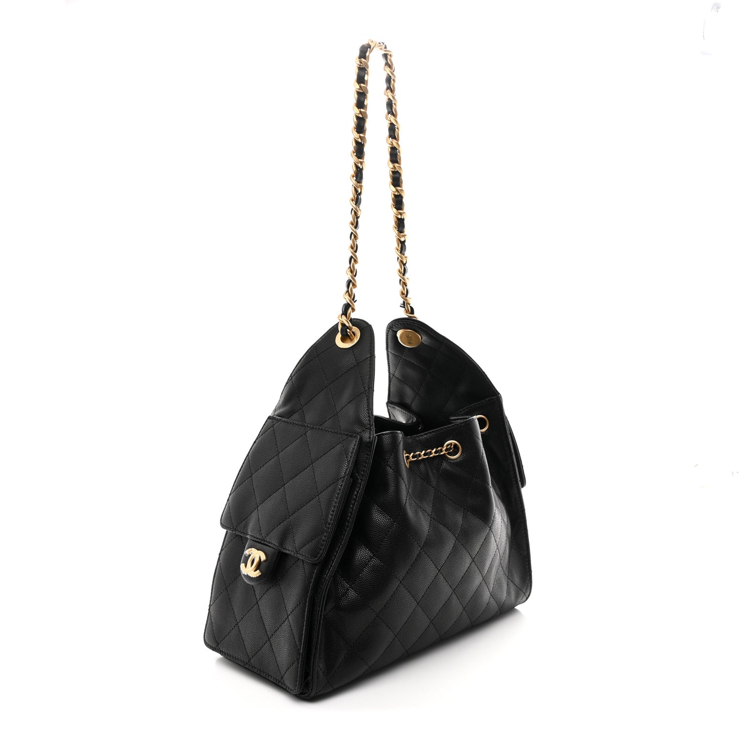 Caviar Quilted Small Chanel 25 Handbag Black