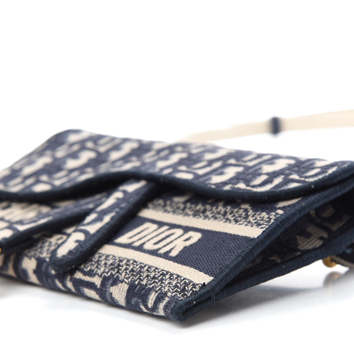 Christian Dior Oblique Slim Saddle Pouch Blue 7 of 11