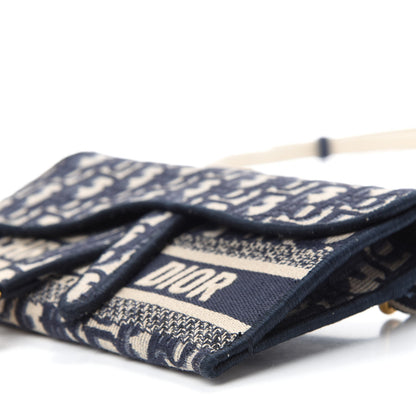 Christian Dior Oblique Slim Saddle Pouch Blue 7 of 11
