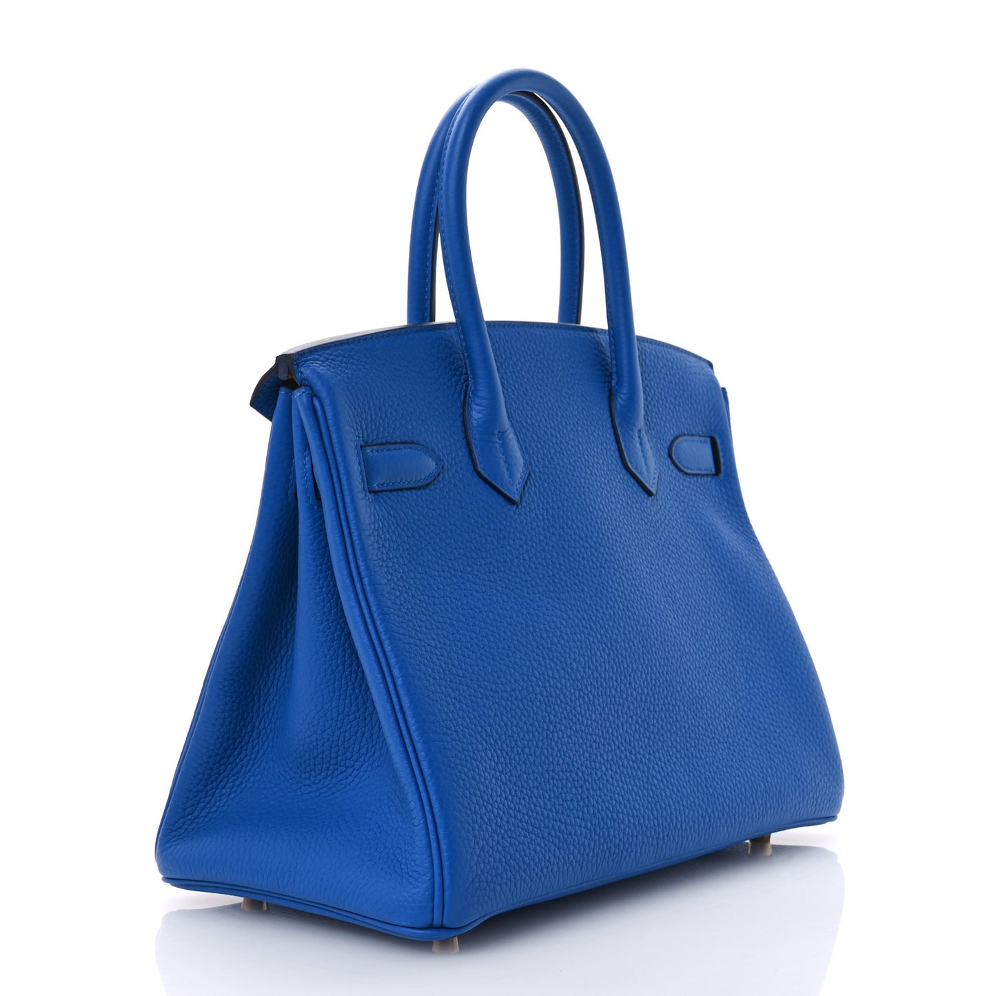 Togo Horseshoe Birkin 30 Bleu Zanzibar Jaune Ambre
