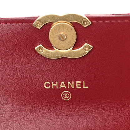 Chanel Calfskin Quilted Perfect Fit Coin Purse With Chain Burgundy 6 of 12