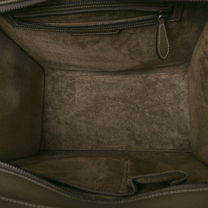 Celine Drummed Calfskin Mini Luggage Souris 5 of 9