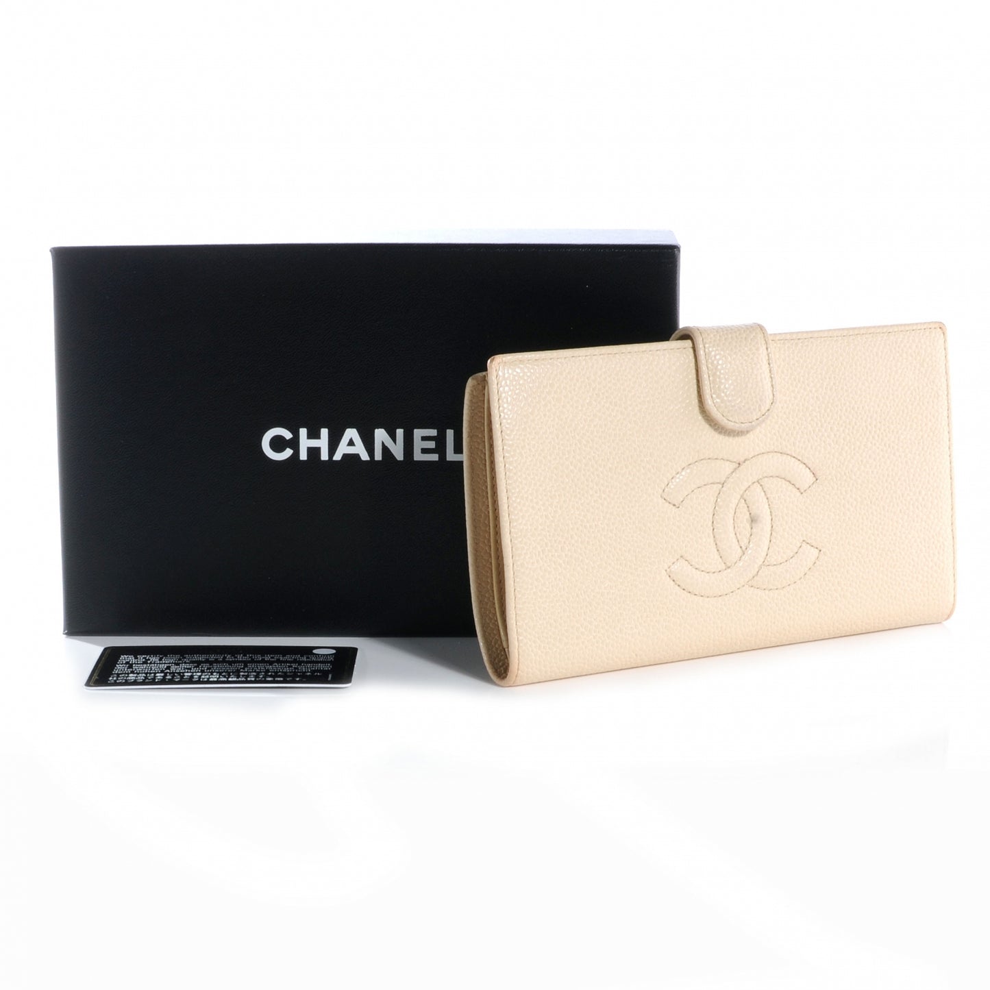 Caviar CC Wallet Beige