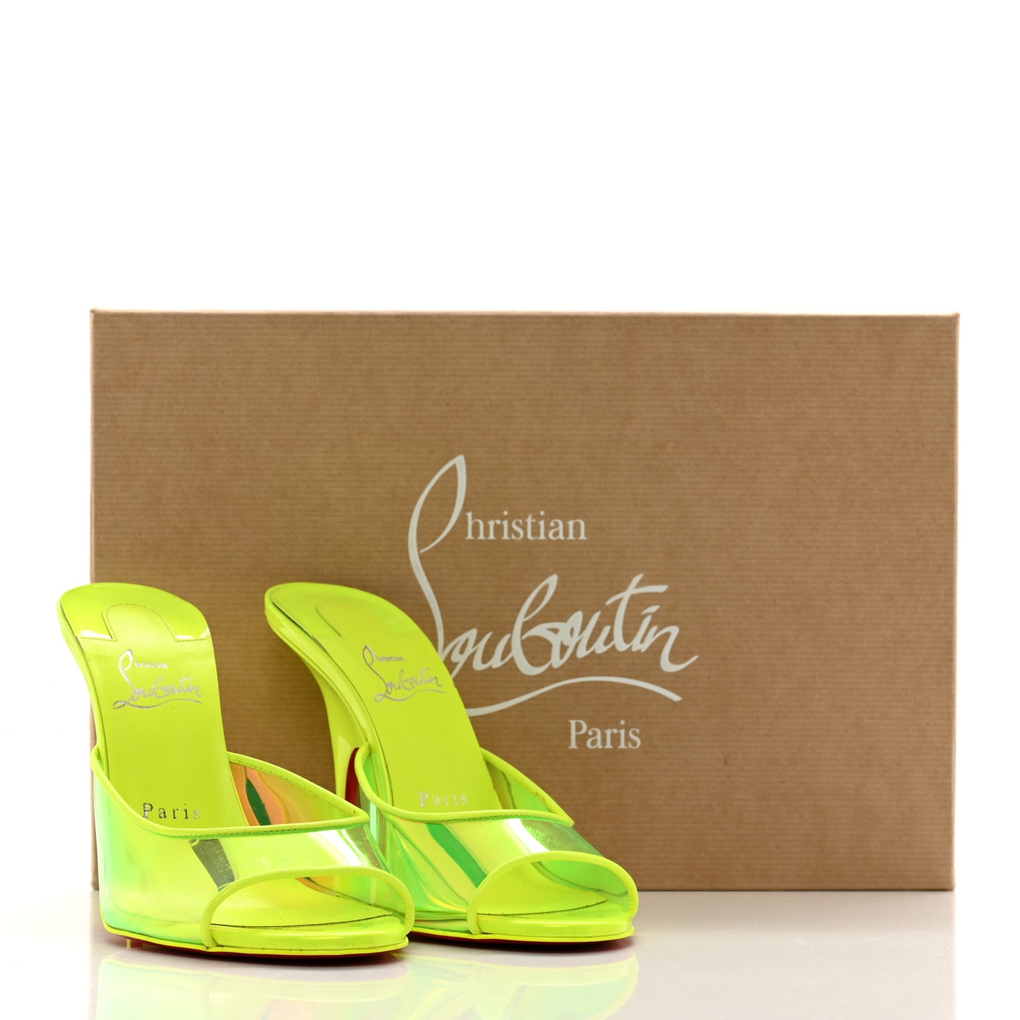 PVC Just Arch 100 Slide Sandals 37.5 Neon Yellow