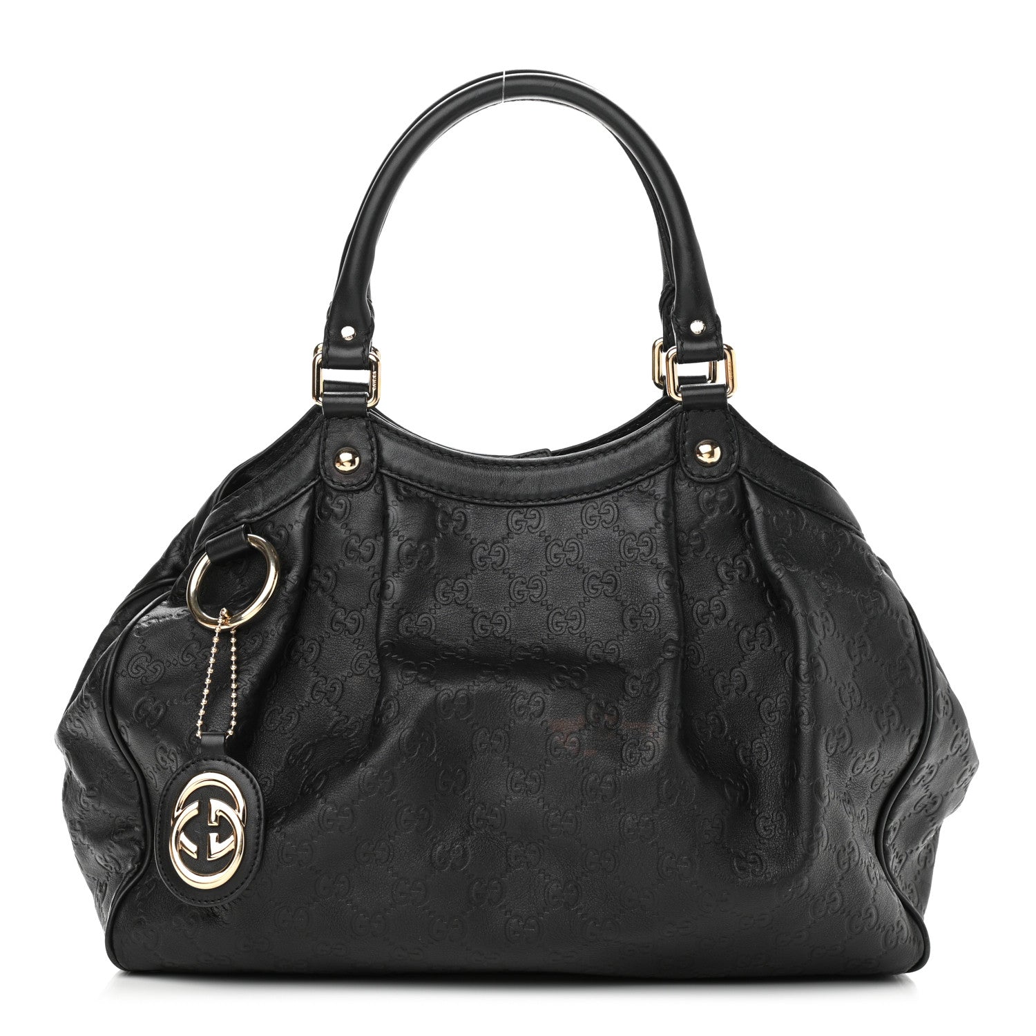 Gucci Guccissima Medium Sukey Tote Black 1 of 10