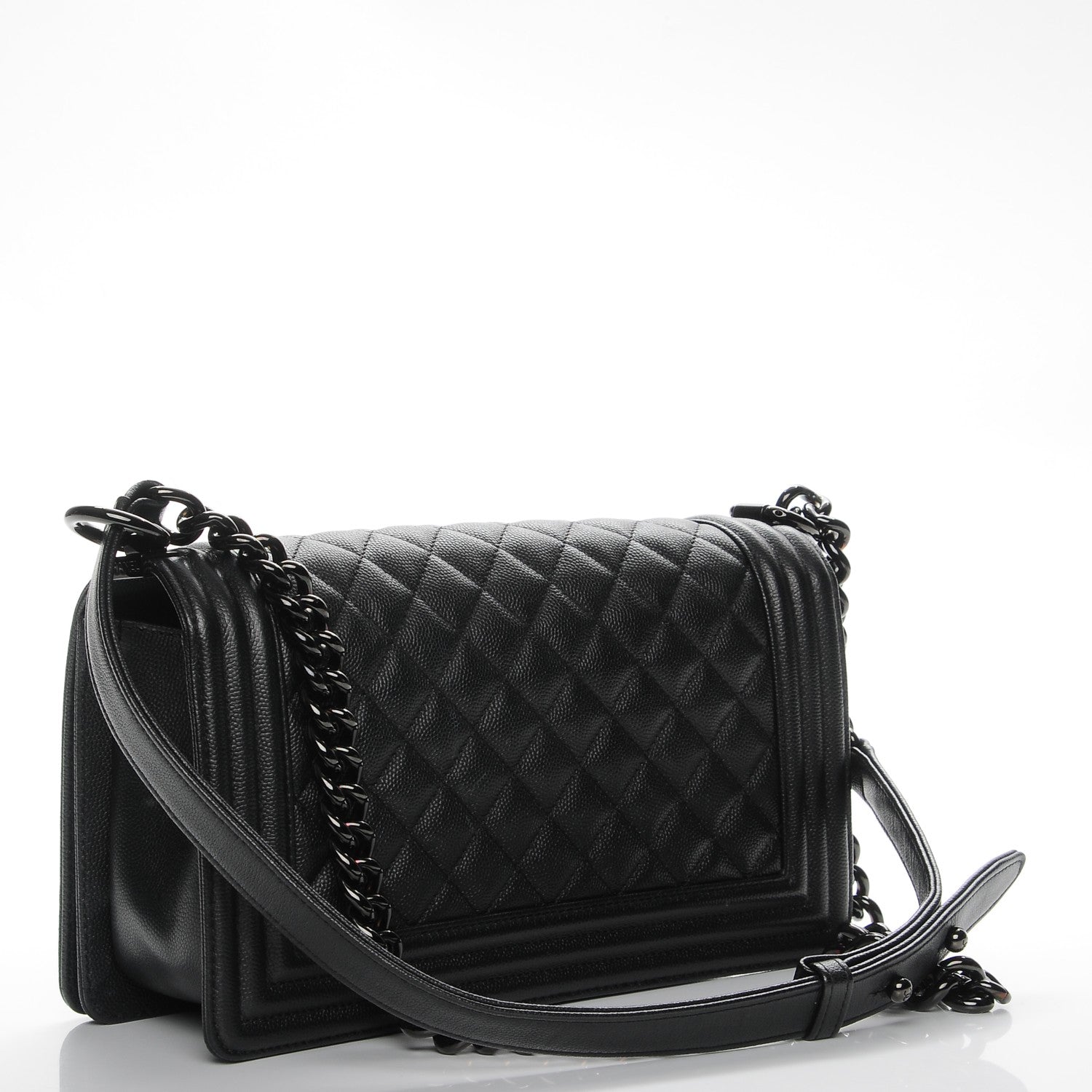 Chanel Caviar Quilted Medium Boy Flap So Black 3 of 7