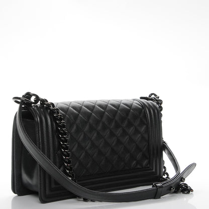 Chanel Caviar Quilted Medium Boy Flap So Black 3 of 7
