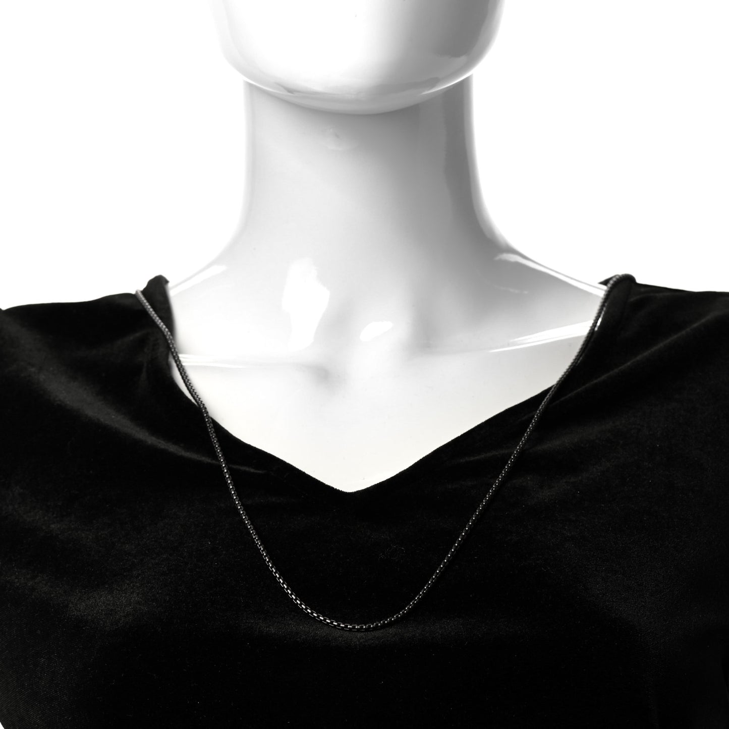 Darkened Sterling Silver 2.7mm Box Chain Necklace 36"