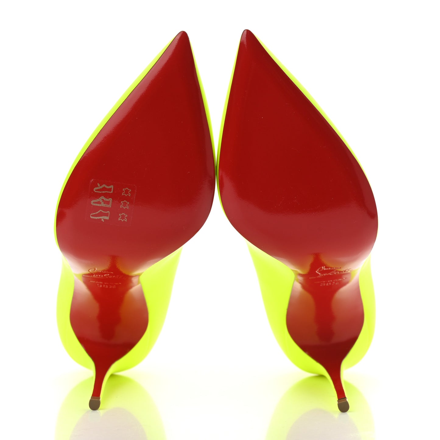 Calfskin Hot Chick 100 Pumps 38.5 Fluo