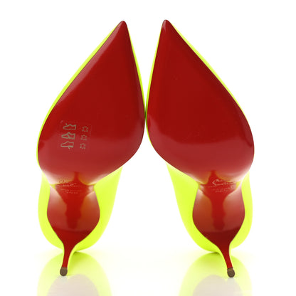 Christian Louboutin Calfskin Hot Chick 100 Pumps 38.5 Fluo 5 of 7