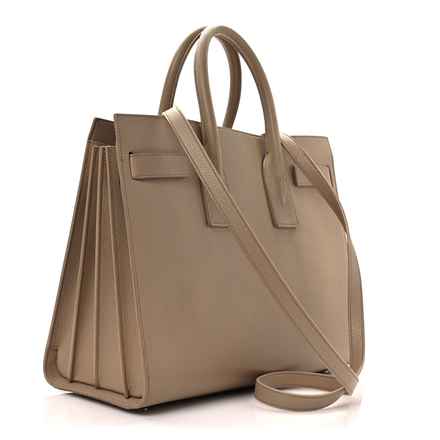 Grained Calfskin Small Sac De Jour Taupe