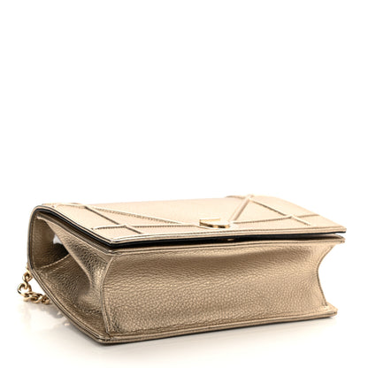 Christian Dior Metallic Grained Calfskin Medium Diorama Flap Bag Pale Gold 4 of 8