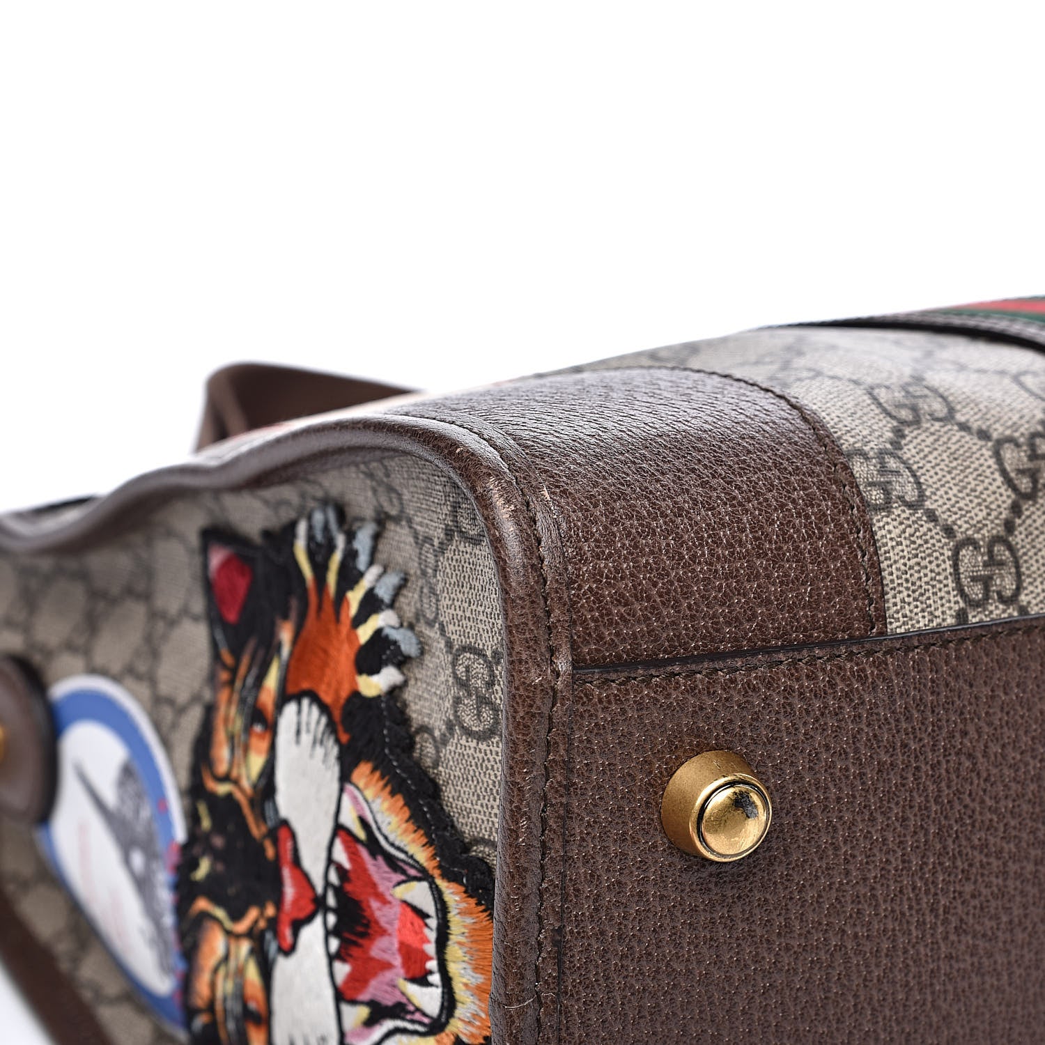 Gucci Soft GG Supreme Monogram Courrier Medium Duffle Bag Beige New Acero Multicolor 10 of 14