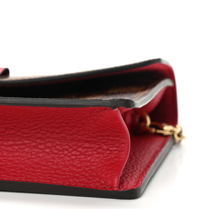 Louis Vuitton Damier Ebene Croisette Chain Wallet Scarlet 9 of 10