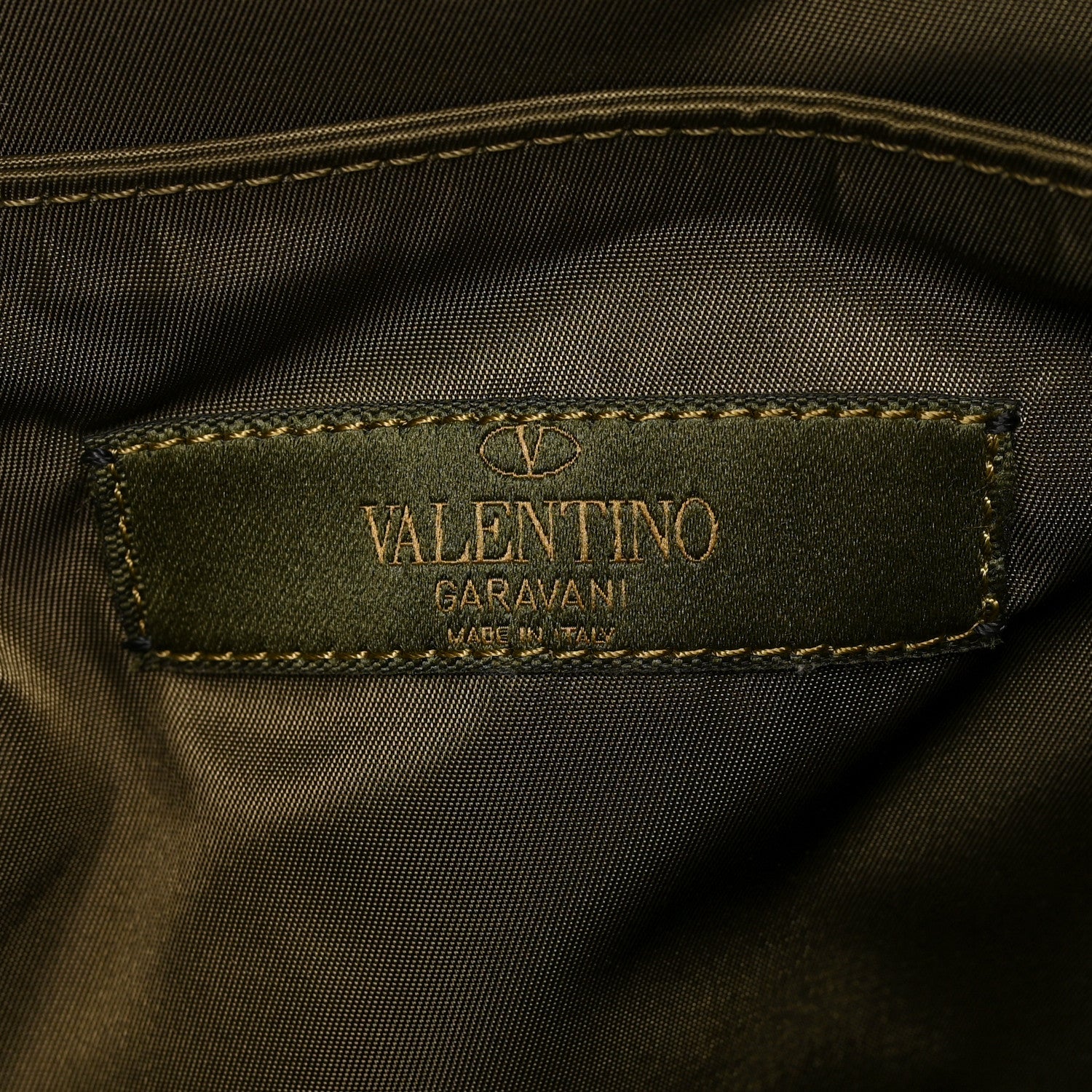 Valentino Garavani Nappa Canvas Camustars Backpack Army Green 7 of 10