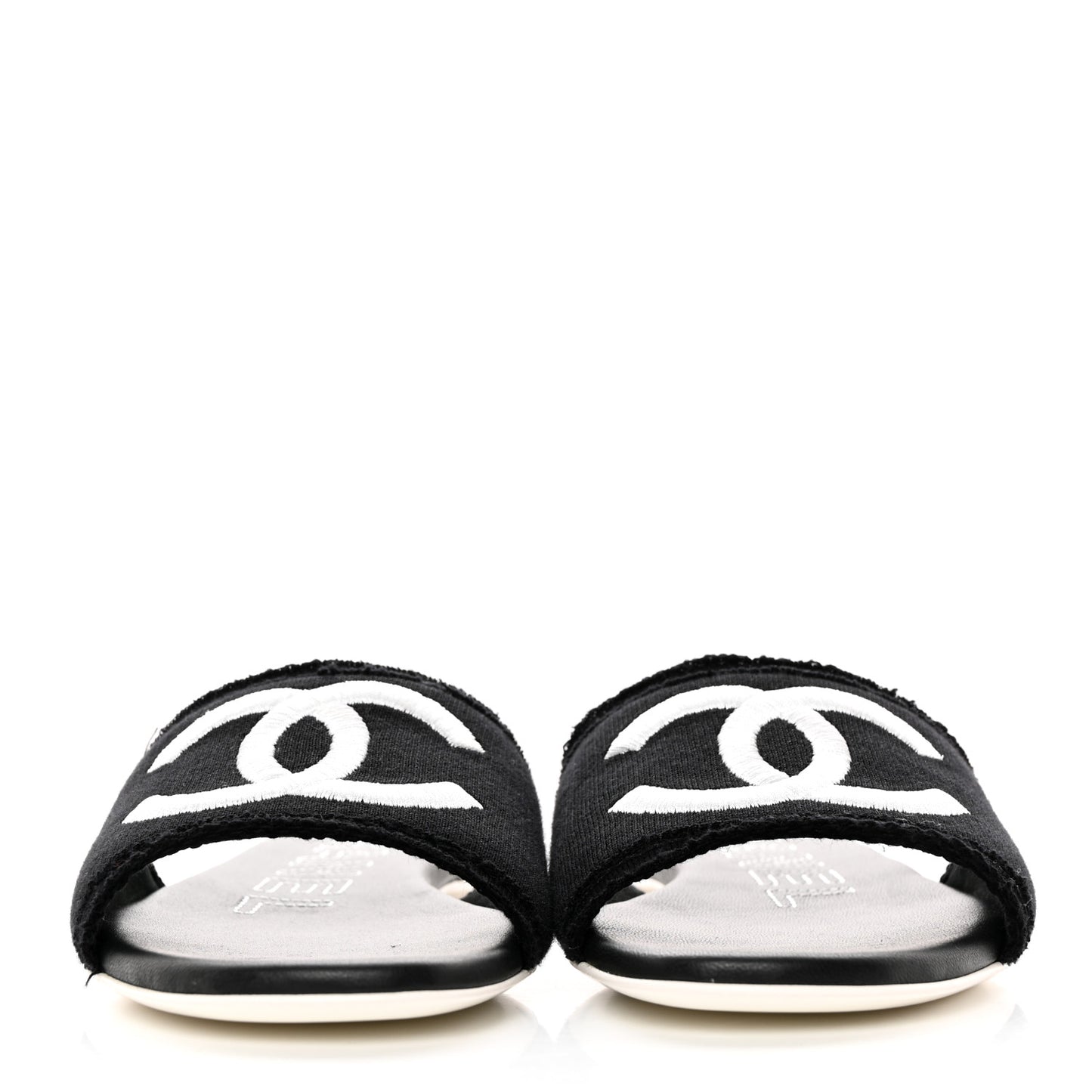 Jersey Knit CC Mules 37.5 Black