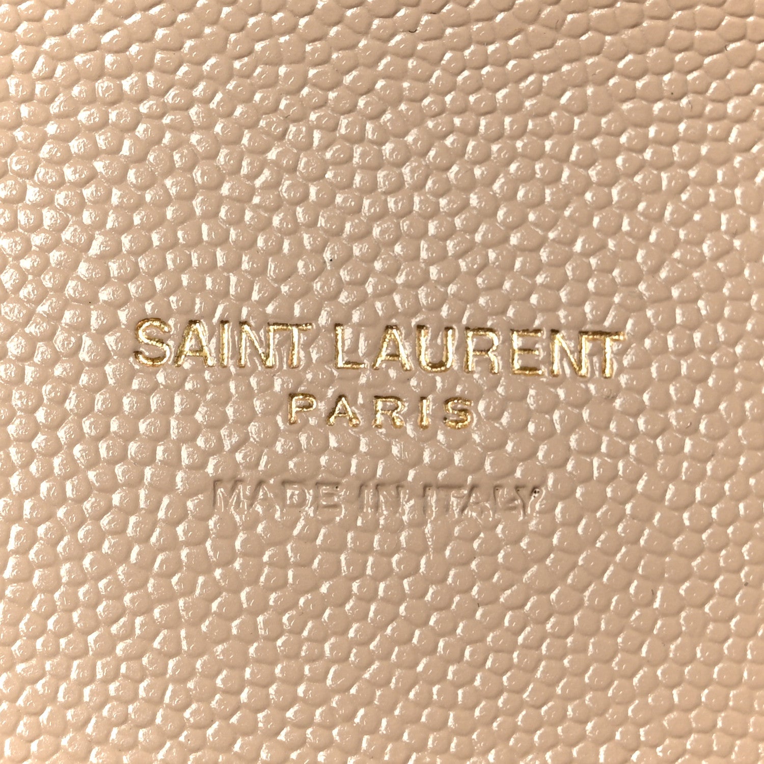 Saint Laurent Grain De Poudre Matelasse Chevron Monogram Cassandre Flap Pouch Dark Beige 6 of 9