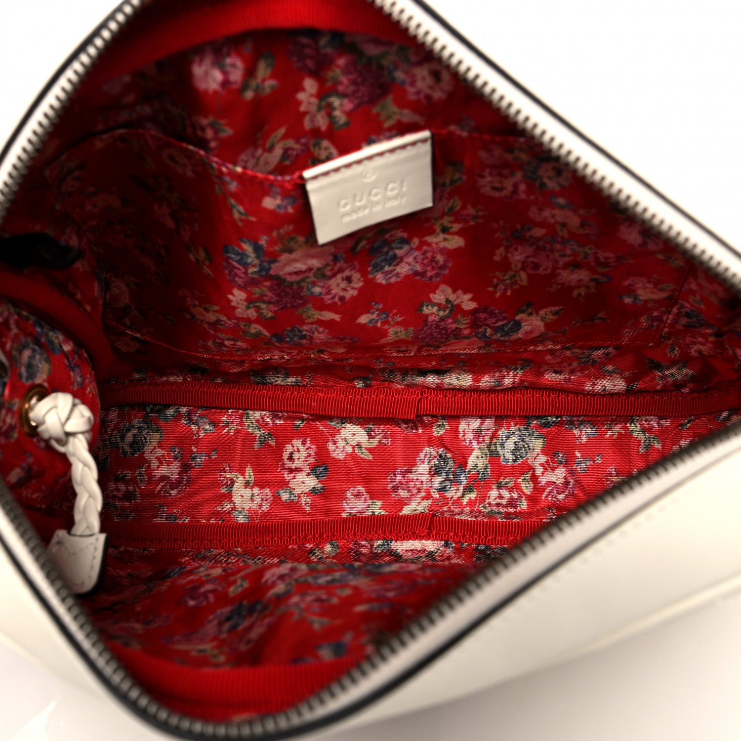 Gucci Calfskin Web Trapuntata Small Shoulder Bag White 5 of 10